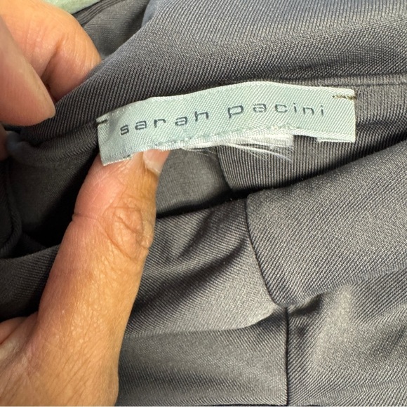 Sarah Pacini Gray Long Sleeve Hooded Minimalist Lagenlook Tunic Dress - Picture 7 of 12